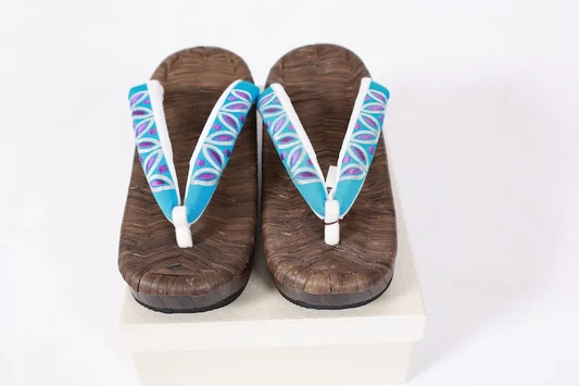 Brand New Geta Sandals – Black-Wrapped Base – Made in Japan – AS26