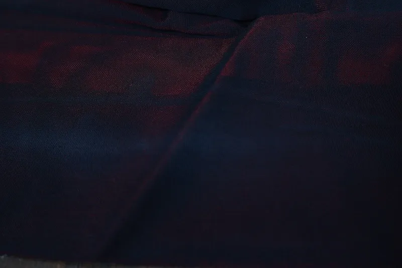 Summer Komon (used kimono fabric), Nishijin weave, patterned gauze, black and red floral pattern, R22