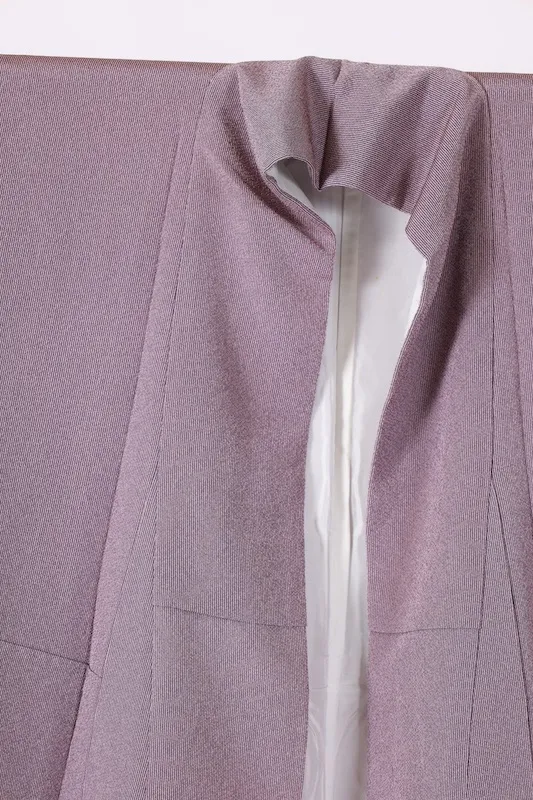 Edo Komon (traditional Japanese kimono fabric), brand new, unused, shades of purple, fine hair stripes, hand-carved, by Sumida Hattori, B1423