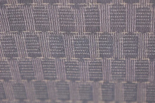 New summer silk kimono fabric, blue-gray, geometric pattern, ikat weave.