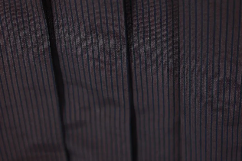 Men's Hakama used(traditional Japanese trousers) - Brown, Black, Striped, Horse Riding Style - B1514