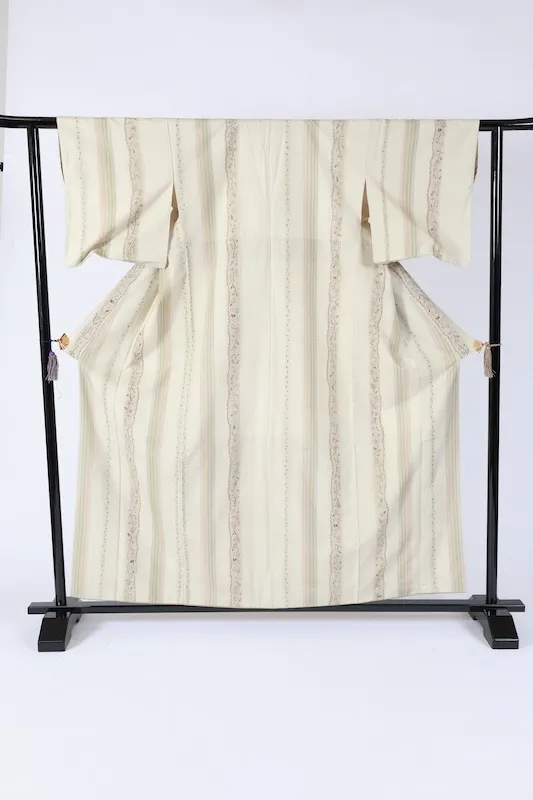 Tokamachi Tsumugi(Jaan used kimono) – Beige, Brown, Green, Indigo, WhiteK323