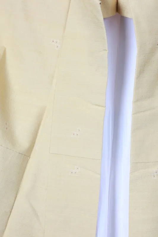 Yuki Tsumugi – Brand new and unused – Mustard, white, and brown – 80-kikko – R150