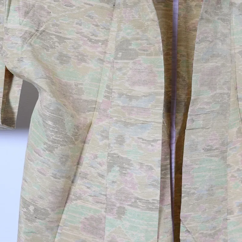 Japan used Vintage kimono(Tsumugi silk), A4