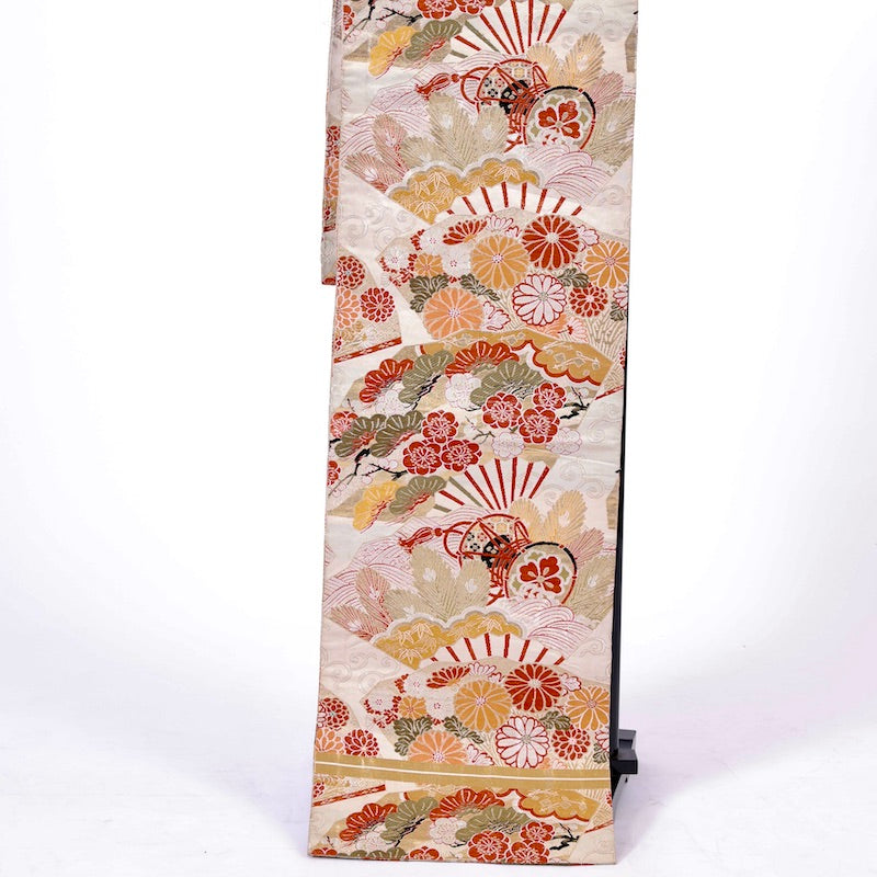 Japanese kimono Obi(Maru-obi) 100% silk /998