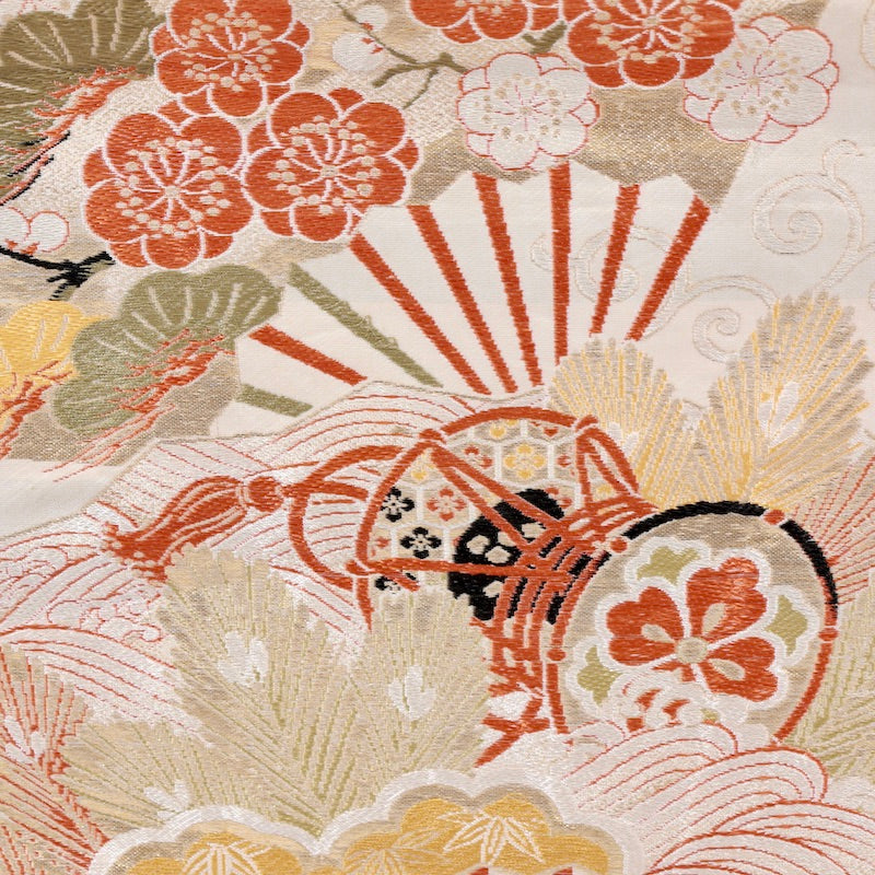 Japanese kimono Obi(Maru-obi) 100% silk /998