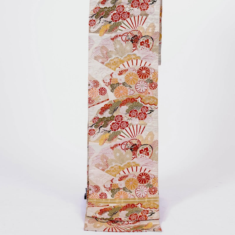 Japanese kimono Obi(Maru-obi) 100% silk /998
