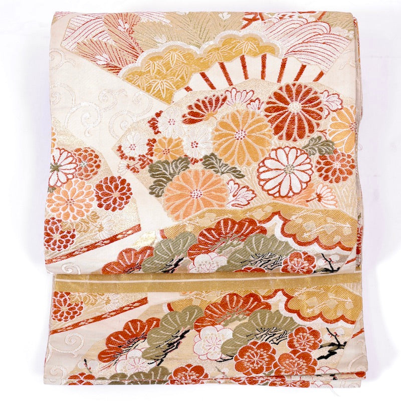 Japanese kimono Obi(Maru-obi) 100% silk /998