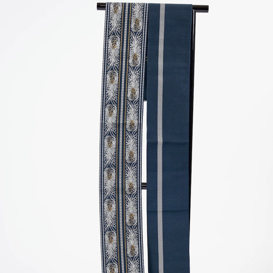 Japanese kimono Obi(Hanhaba-obi) 100% silk reversible /999