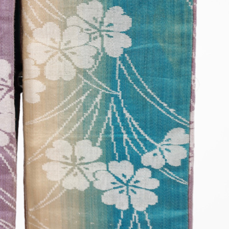 Japanese kimono Obi(Hanhaba-obi) 100% silk reversible/1000