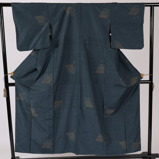 Japanese kimono (Tsumugi) M-size 100% silk New/ 515