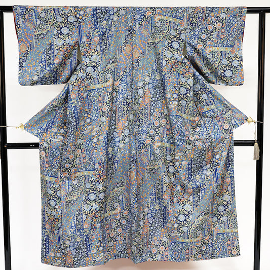 Japanese kimono (Komon) S-size 100% silk / 538