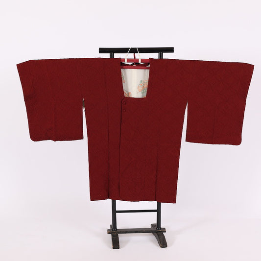 Vintage Japanese kimono Coat (Michiyuki) M-size 100% silk / 553