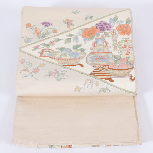 Japanese kimono sash belt (Hukuro-obi) 100% silk / 574