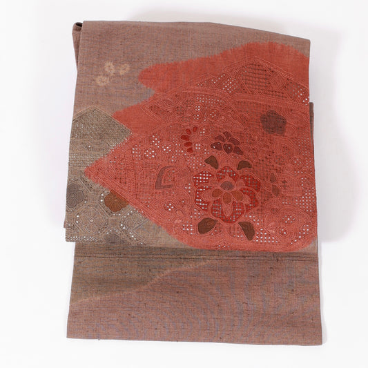 Used sash belt (Nagoya-obi) 100% silk /1077