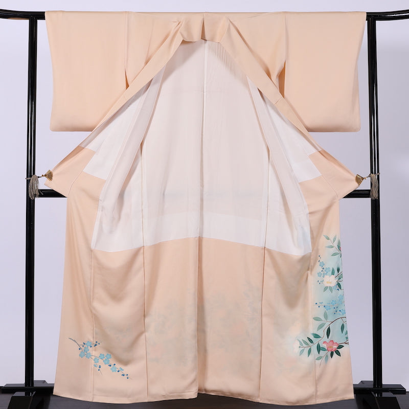 Japanese kimono (Irotomesode) L-size 100% silk / 630