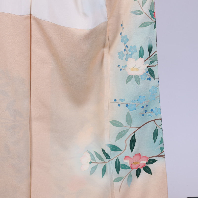 Japanese kimono (Irotomesode) L-size 100% silk / 630