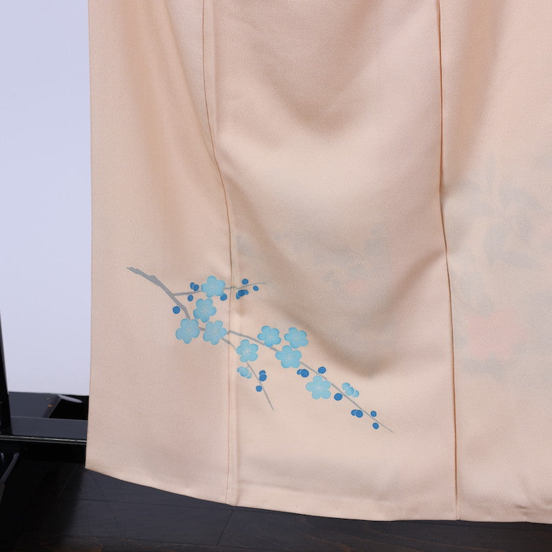 Japanese kimono (Irotomesode) L-size 100% silk / 630