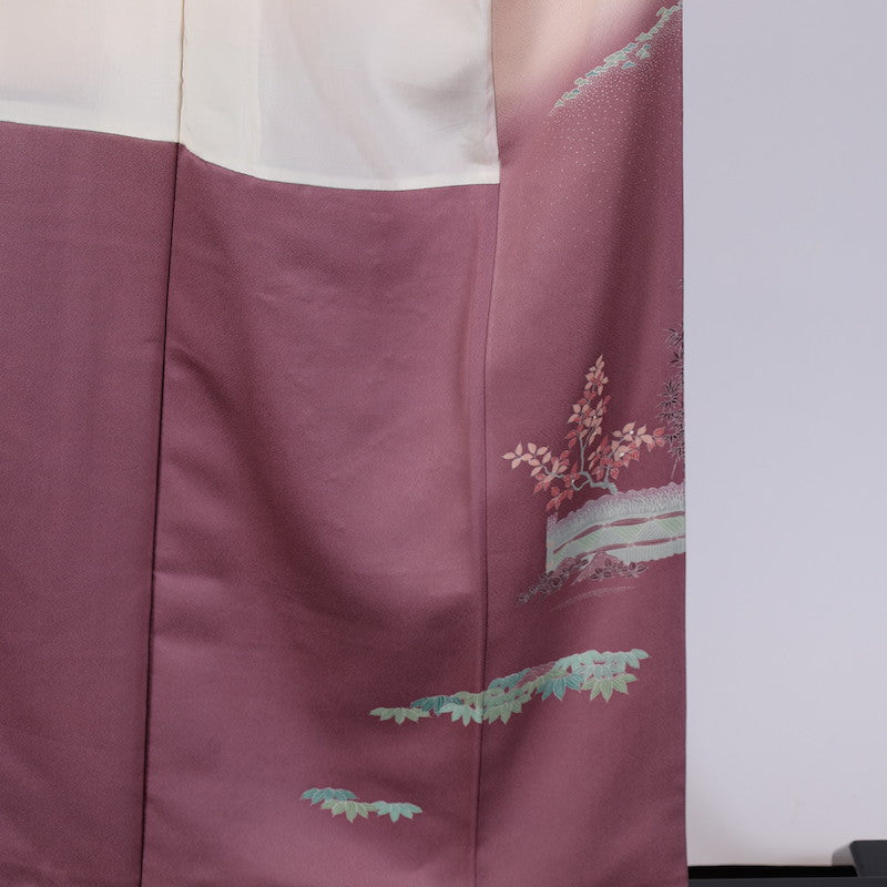 Japanese kimono (Irotomesode) M-size 100% silk / 631