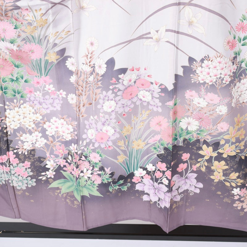Used kimono (Houmongi) M-size 100% silk / 1091