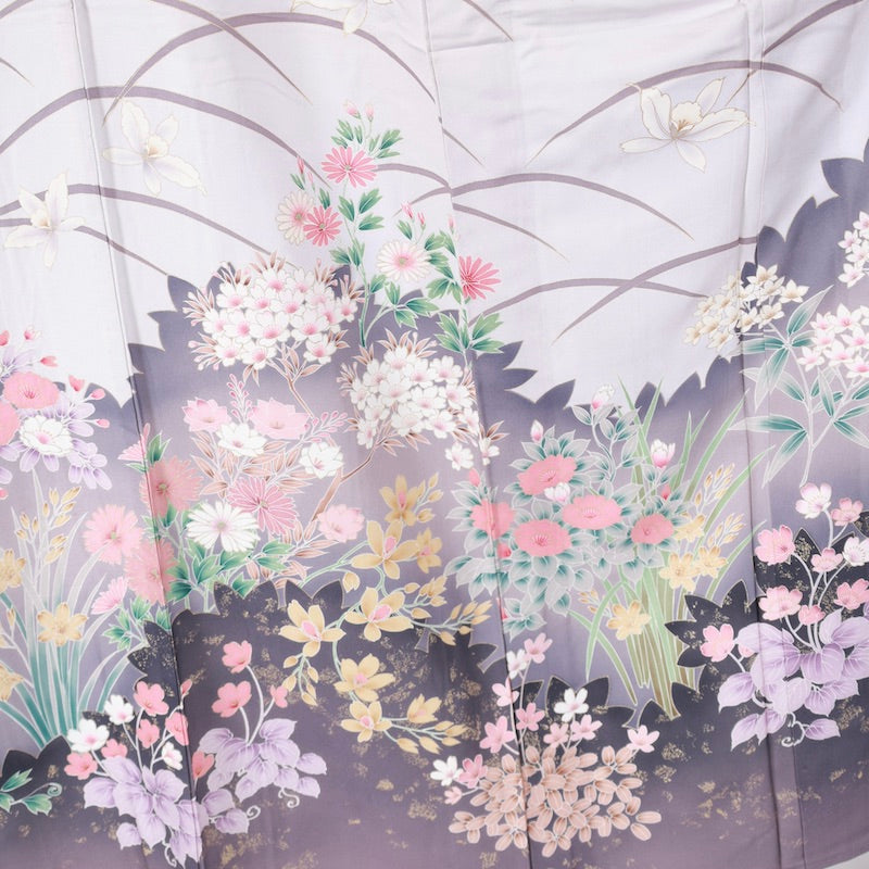 Used kimono (Houmongi) M-size 100% silk / 1091