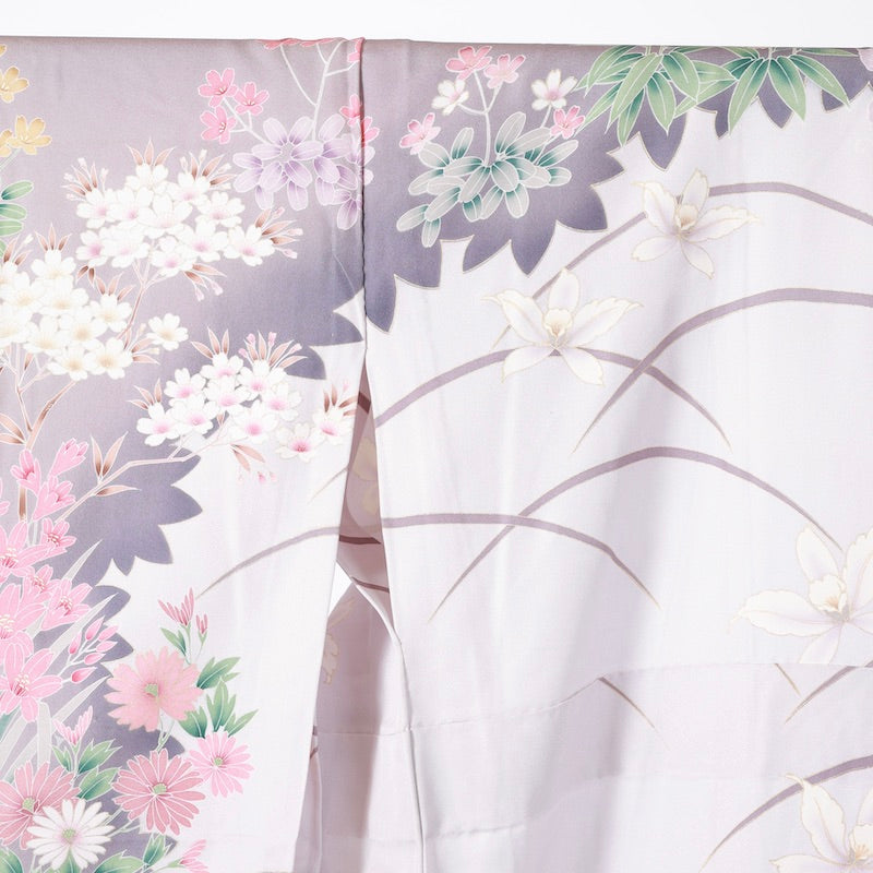 Used kimono (Houmongi) M-size 100% silk / 1091