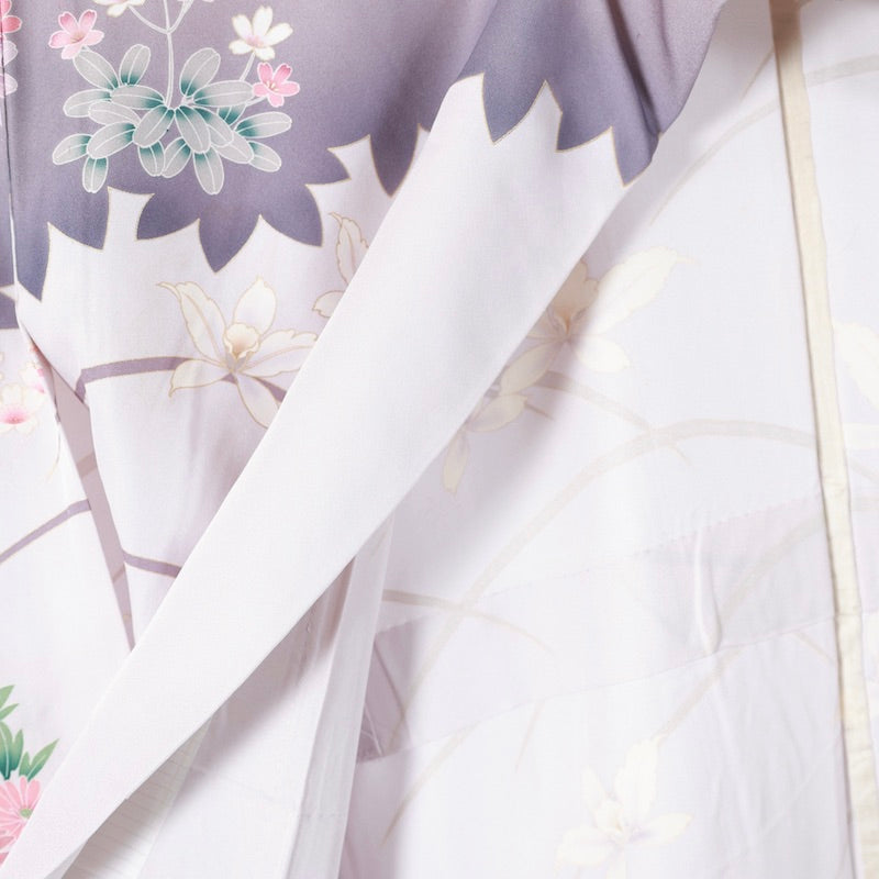Used kimono (Houmongi) M-size 100% silk / 1091