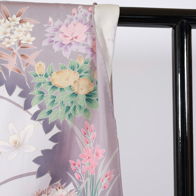 Used kimono (Houmongi) M-size 100% silk / 1091
