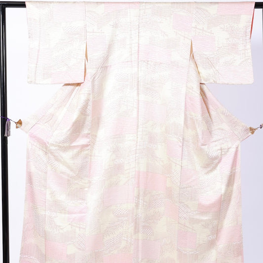 Used kimono (Komon) M-size 100% silk / 1094