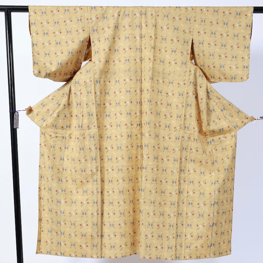 Used kimono (Tsumugi) S-size 100% silk / 1102