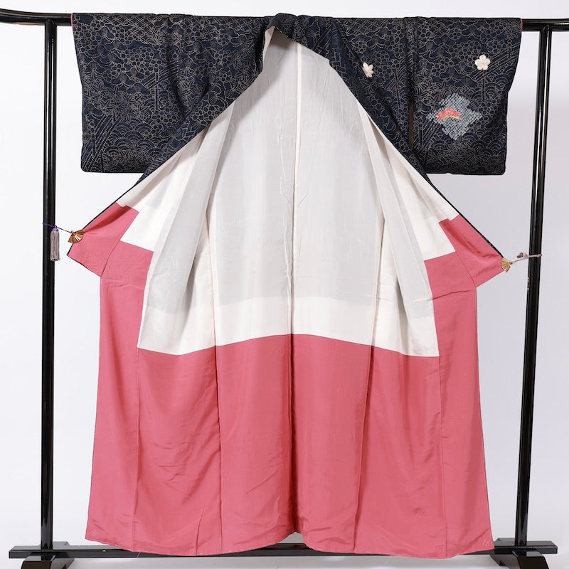 Used kimono (Tsukesage) M-size 100% silk / 1105