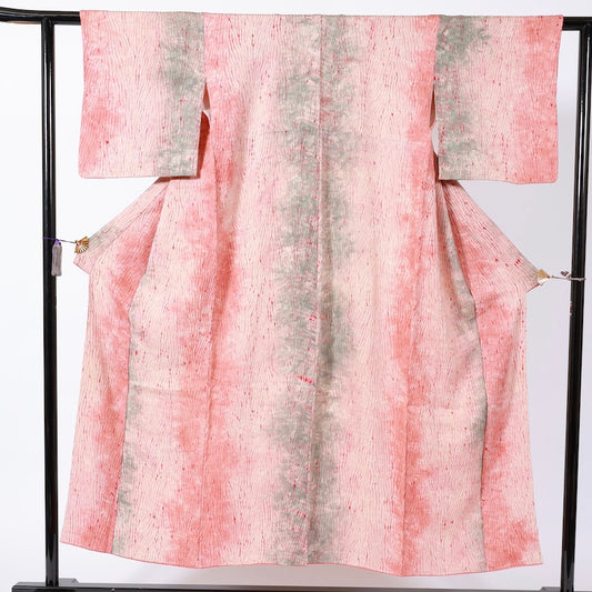 Used kimono (Tsumugi) M-size 100% silk / 1106