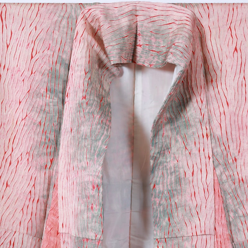 Used kimono (Tsumugi) M-size 100% silk / 1106