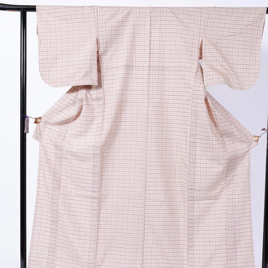 Used kimono (Tsumugi) L-size 100% silk / 1109