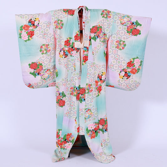 Vintage kid’s coat (girl) 100% silk/639