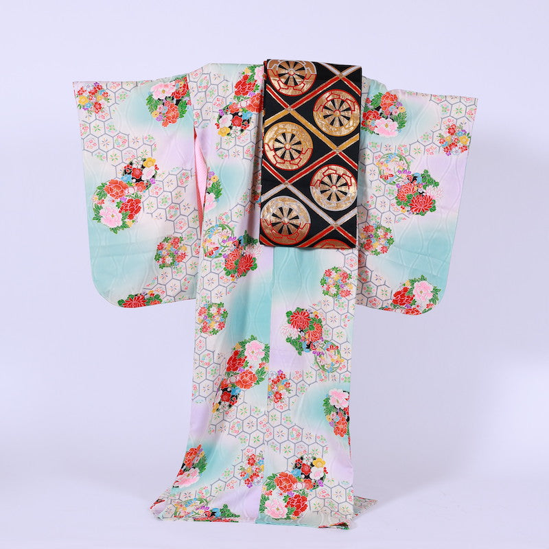 Vintage kid’s coat (girl) 100% silk/639