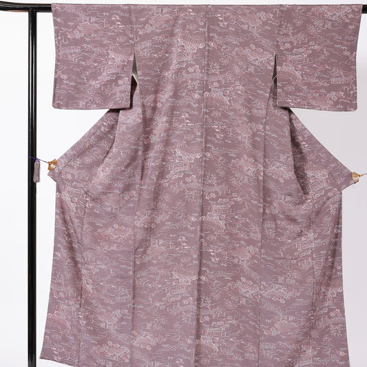 Used kimono (Komon) M-size 100% silk / 1114