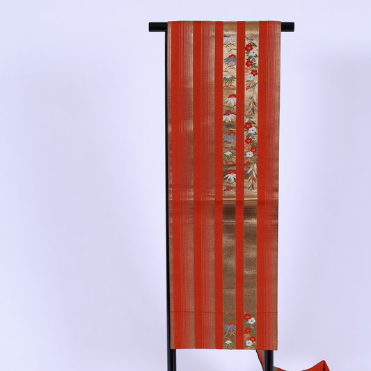 Japanese kimono sash belt (Nagoya-obi) polyester / 723