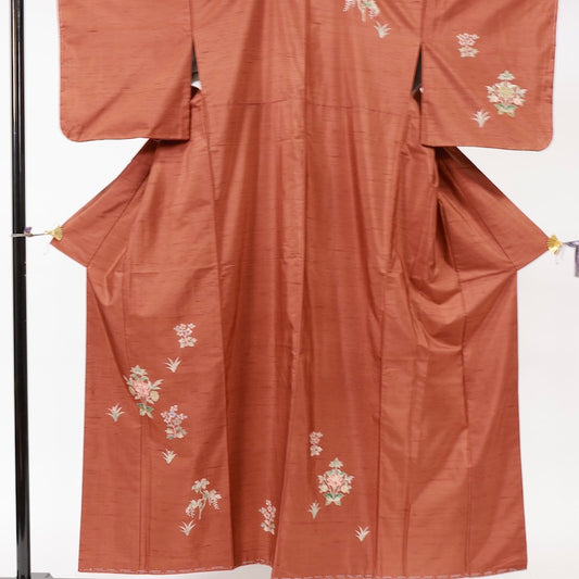 Used kimono (Tsumugi) M-size 100% silk /1131