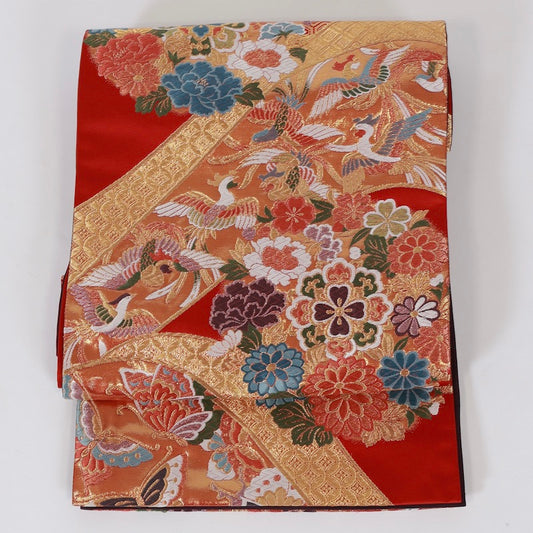 Used kimono sash belt (Hukuro-obi) 100% silk / 1142