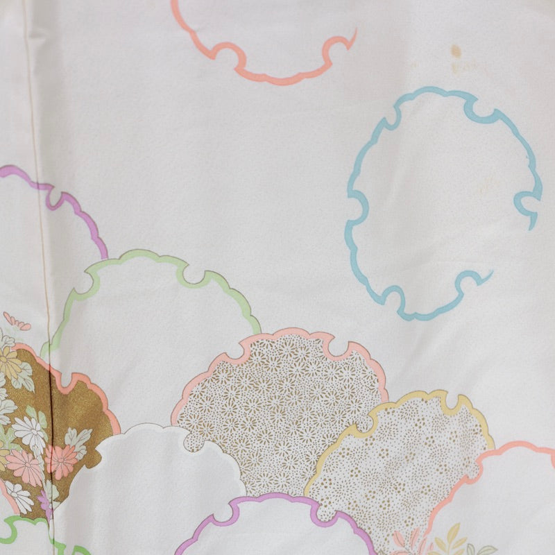 Used kimono (Houmongi) M-size 100% silk /1147