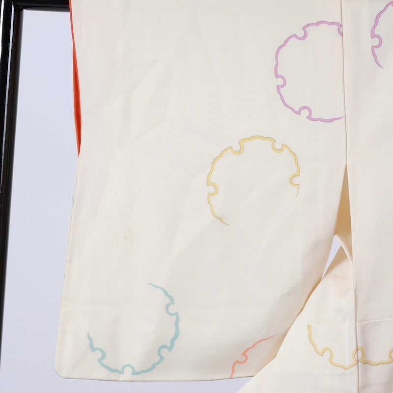 Used kimono (Houmongi) M-size 100% silk /1147