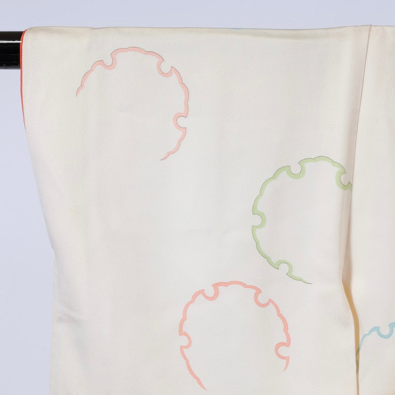 Used kimono (Houmongi) M-size 100% silk /1147