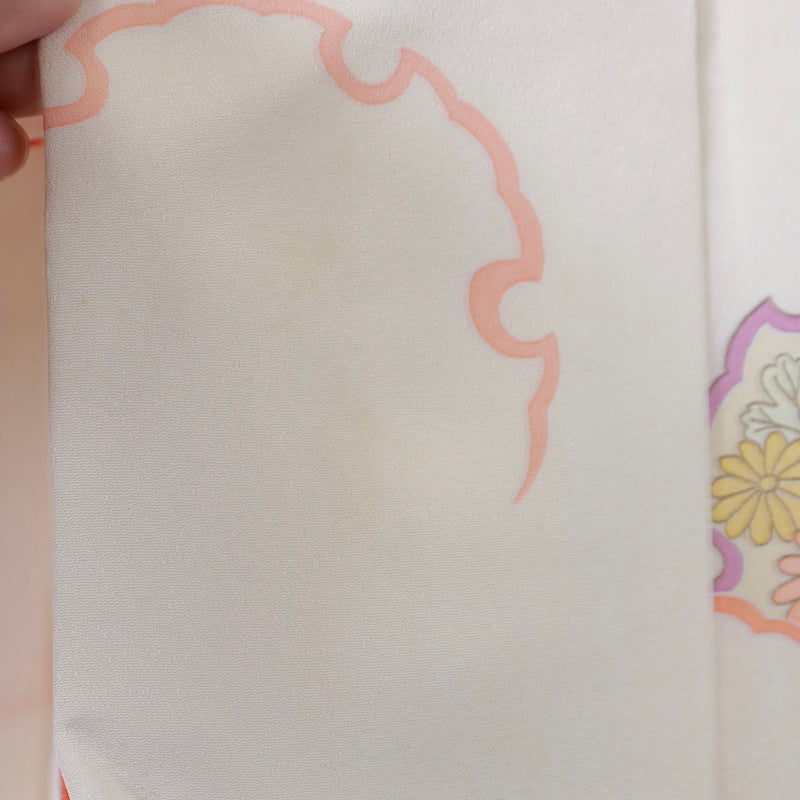 Used kimono (Houmongi) M-size 100% silk /1147