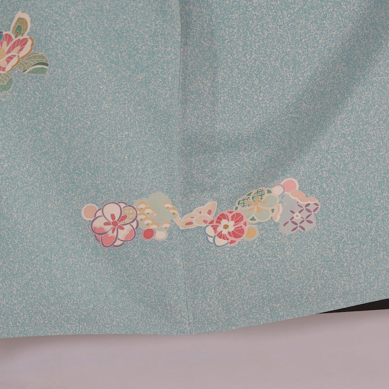 Used kimono (Houmongi) M-size 100% silk /1149