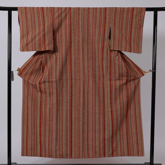 Used kimono (Tsumugi) M-size 100% silk /1132