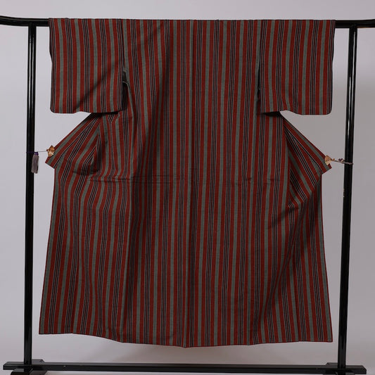 Used kimono (Tsumugi) M-size 100% silk /1133