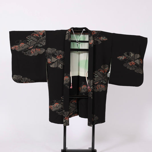 Used kimono jacket (Haori) M-size 100% silk /1137