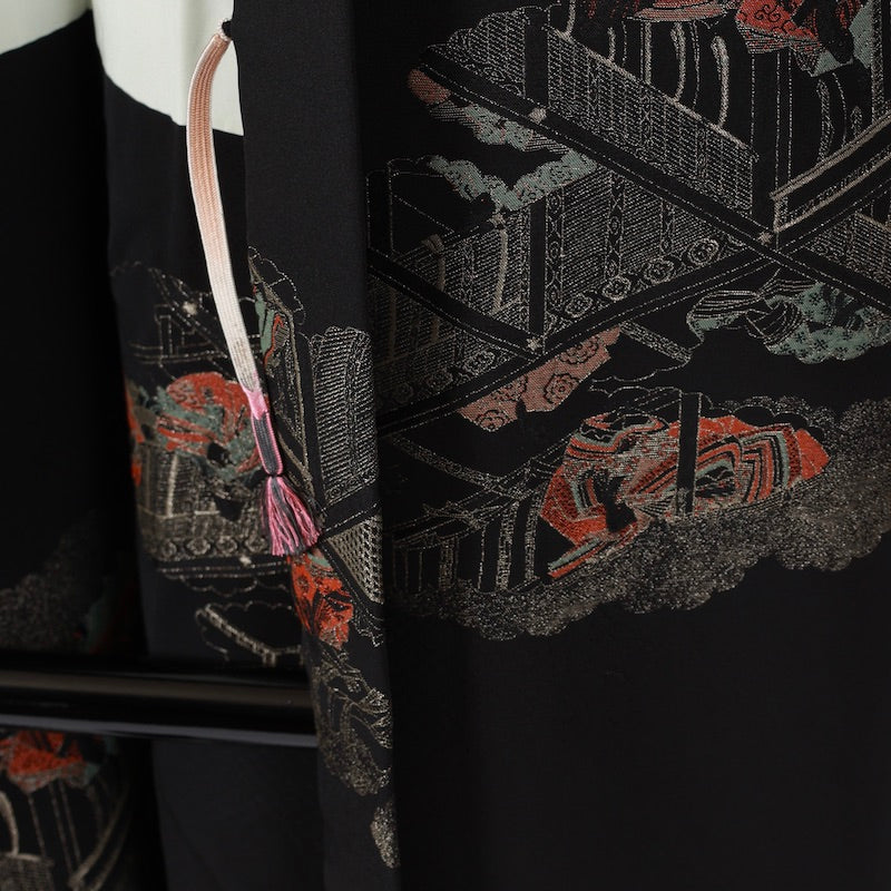 Used kimono jacket (Haori) M-size 100% silk /1137