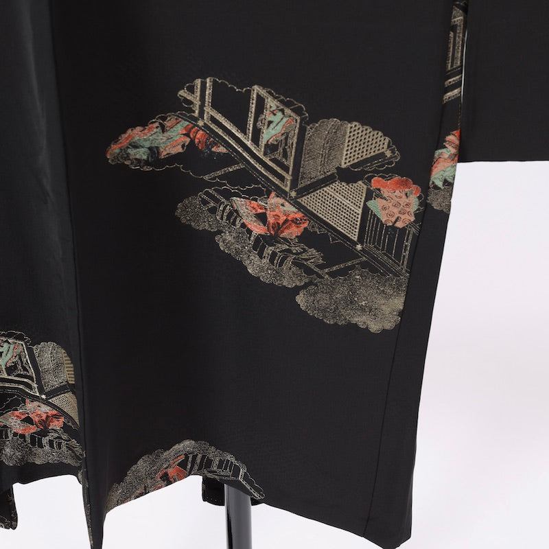 Used kimono jacket (Haori) M-size 100% silk /1137
